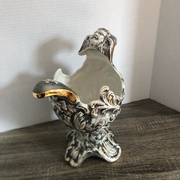 Vtg ELPA Alcobaca Cherub Vase - Picture 2 of 14